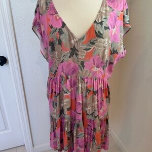 Floral V-Neck Women's Top